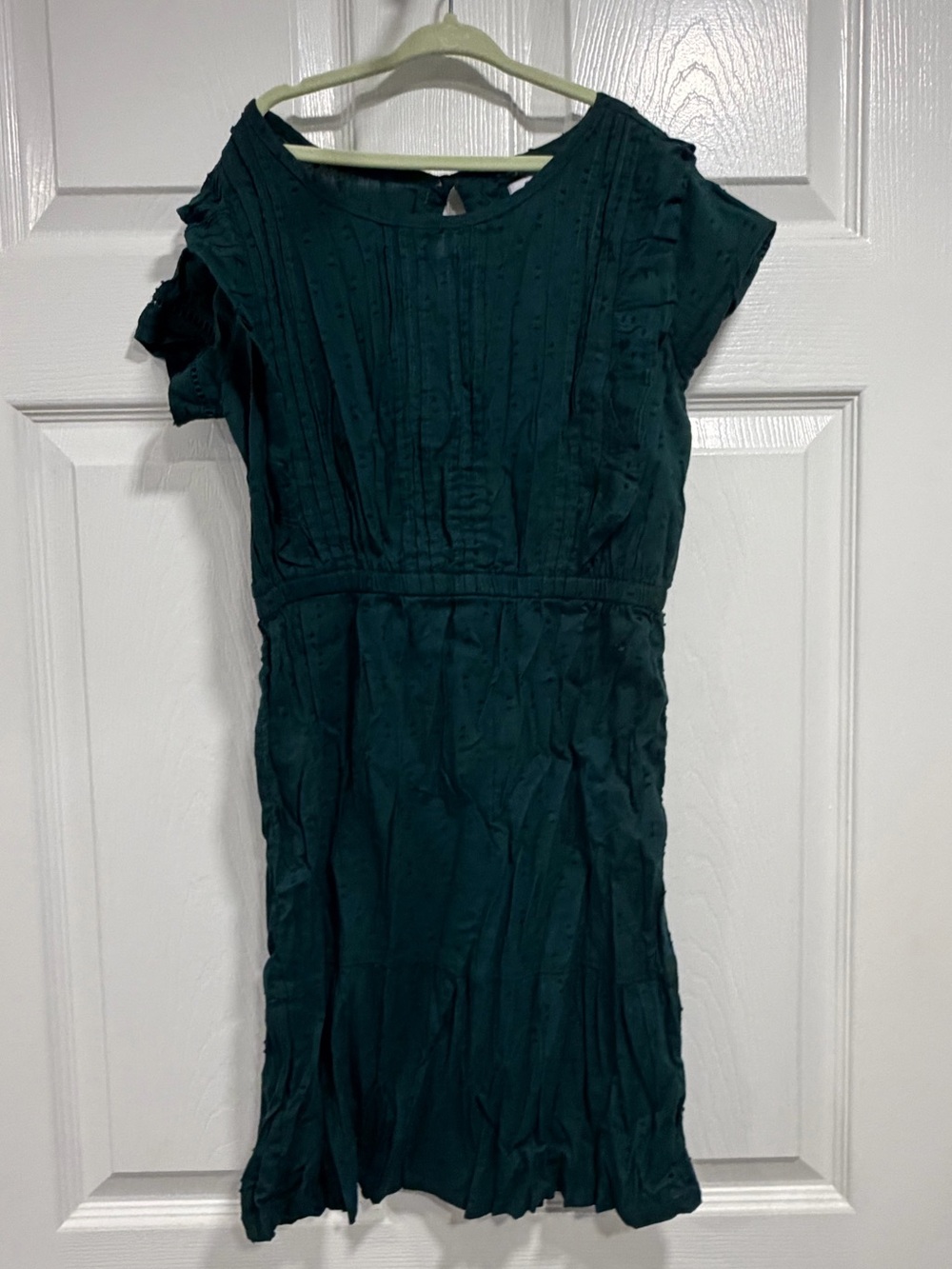 Old Navy Dark Green Pintuck Dress